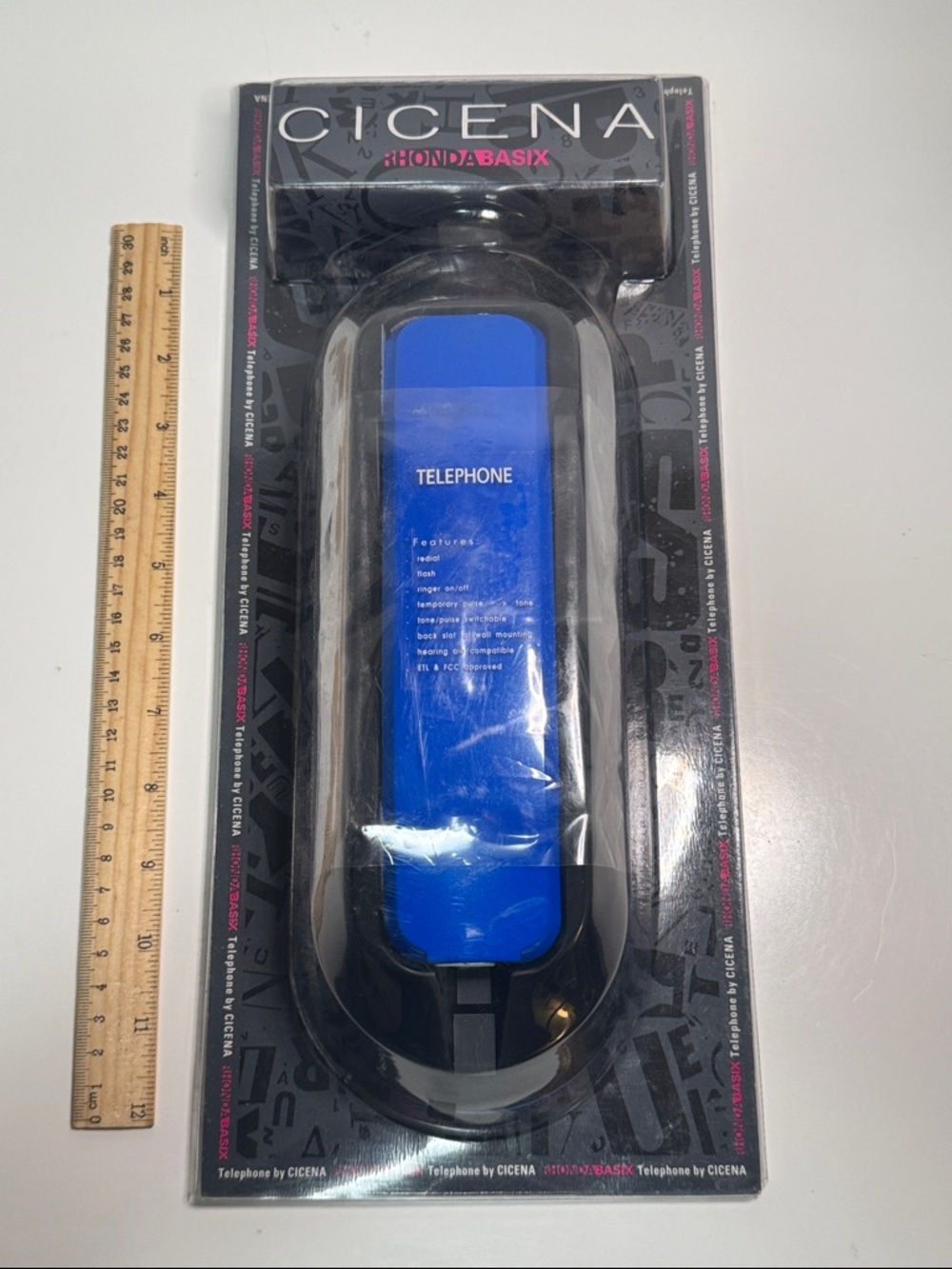 NEW IN BOX vintage Cicena Rhonda Basix Blue Telephone Handset phone